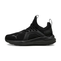 Scarpe da ginnastica da bambino nere con logo Puma Enzo Softride 5
