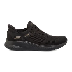 Scarpe da ginnastica da donna slip-on nere Skechers Squad Chaos
