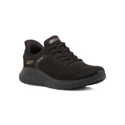 Scarpe da ginnastica da donna slip-on nere Skechers Squad Chaos