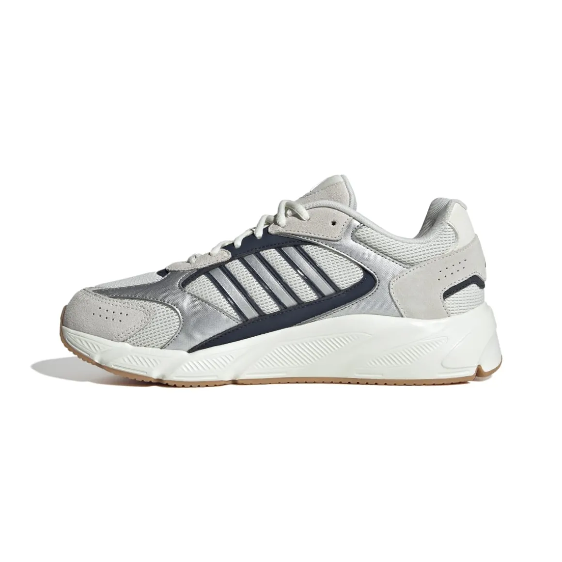 Scarpe da ginnastica da uomo Rétro bianche grigie con dettagli blu adidas Crazychaos 2000