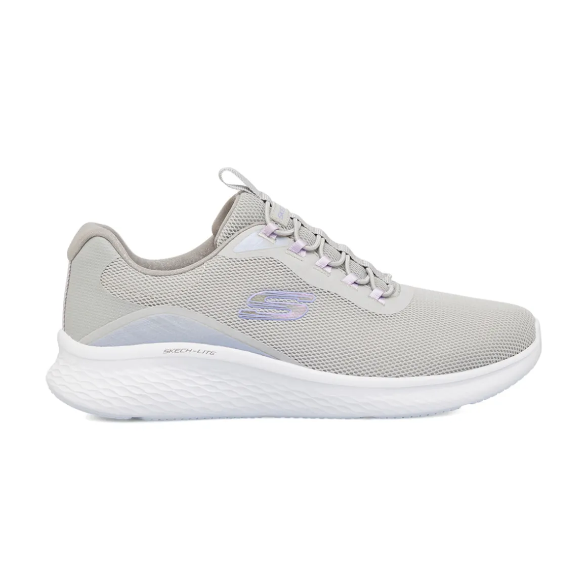 Scarpe da ginnastica grigio e lilla con sottopiede Memory Foam Skech Lite Pro