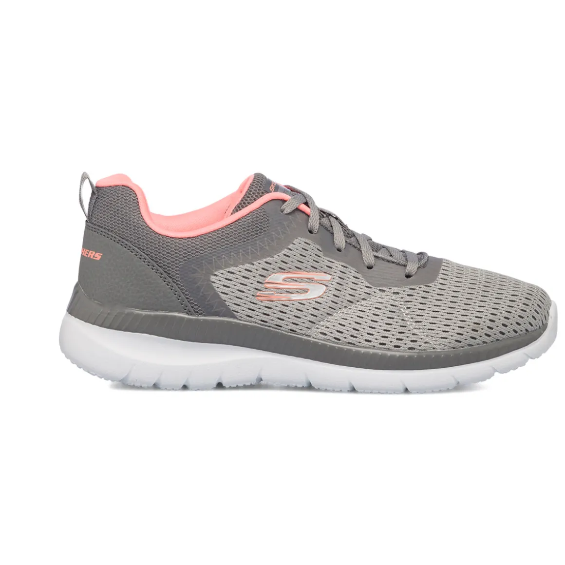 Scarpe da ginnastica grigie da donna con sottopiede Memory Foam Skechers Bountiful - Quick Path