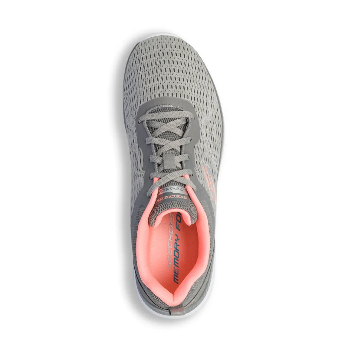 Scarpe da ginnastica grigie da donna con sottopiede Memory Foam Skechers Bountiful - Quick Path