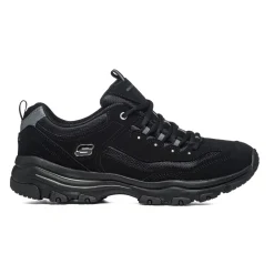 Scarpe da ginnastica nere in similpelle e tessuto con sottopiede Memory Foam Skechers I-Conik