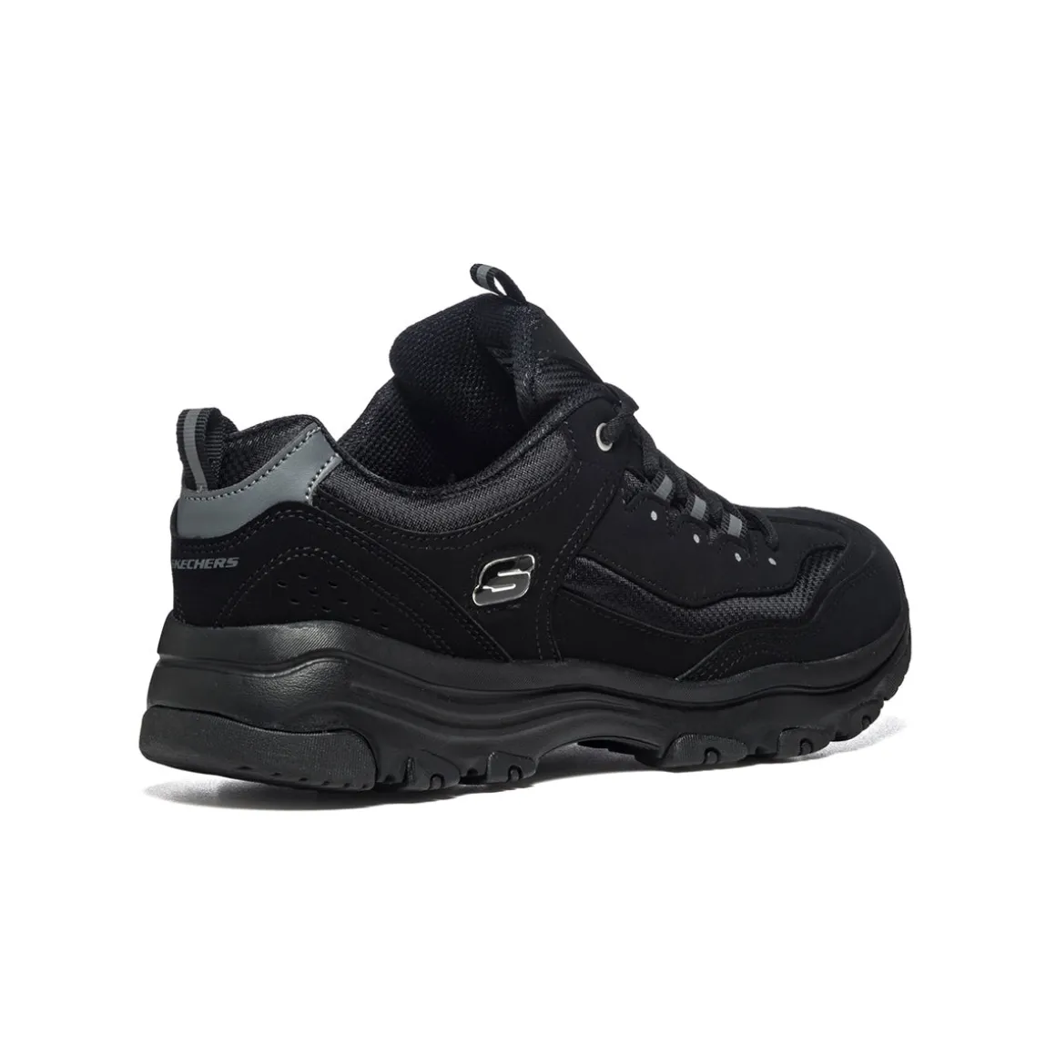 Scarpe da ginnastica nere in similpelle e tessuto con sottopiede Memory Foam Skechers I-Conik