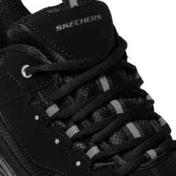 Scarpe da ginnastica nere in similpelle e tessuto con sottopiede Memory Foam Skechers I-Conik