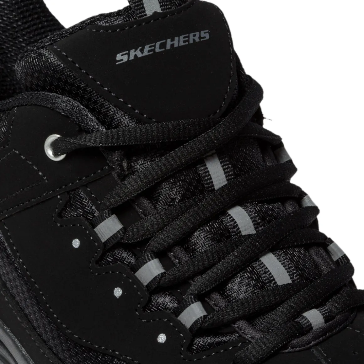Scarpe da ginnastica nere in similpelle e tessuto con sottopiede Memory Foam Skechers I-Conik