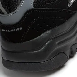 Scarpe da ginnastica nere in similpelle e tessuto con sottopiede Memory Foam Skechers I-Conik