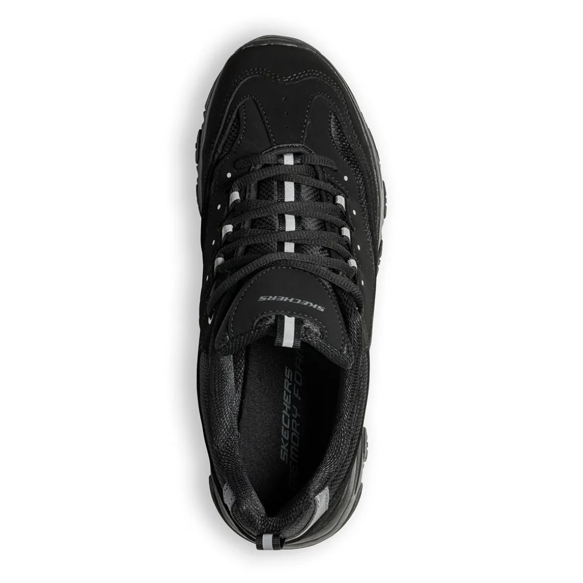Scarpe da ginnastica nere in similpelle e tessuto con sottopiede Memory Foam Skechers I-Conik