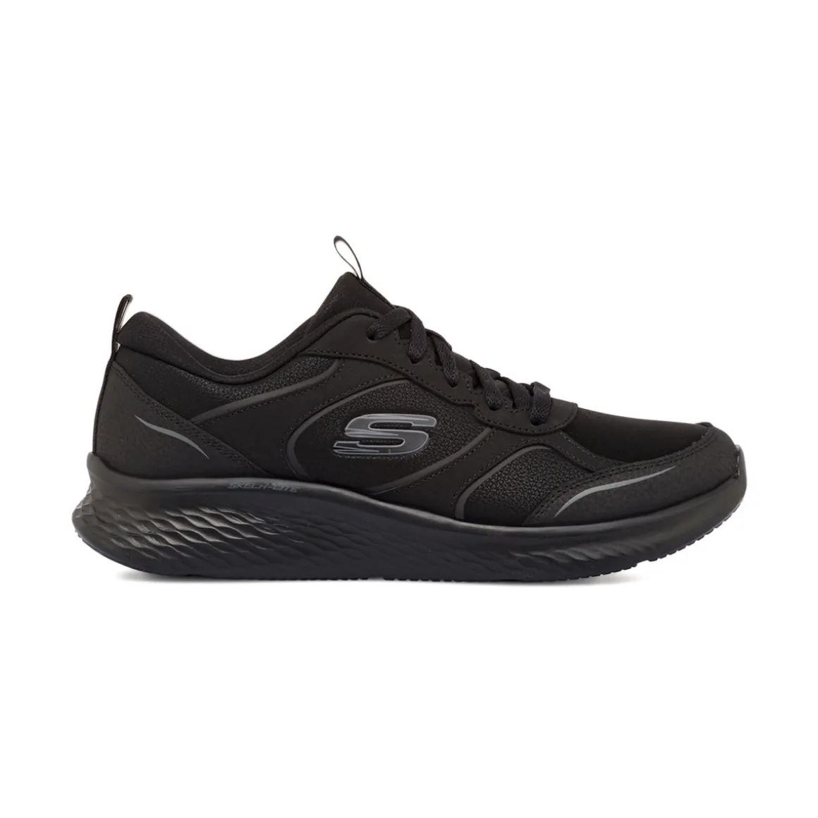 Scarpe da ginnastica nere in pelle con sottopiede Memory Foam Skech Lite Pro