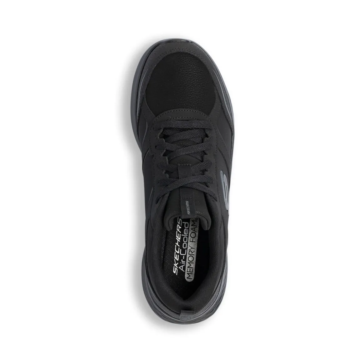 Scarpe da ginnastica nere in pelle con sottopiede Memory Foam Skech Lite Pro