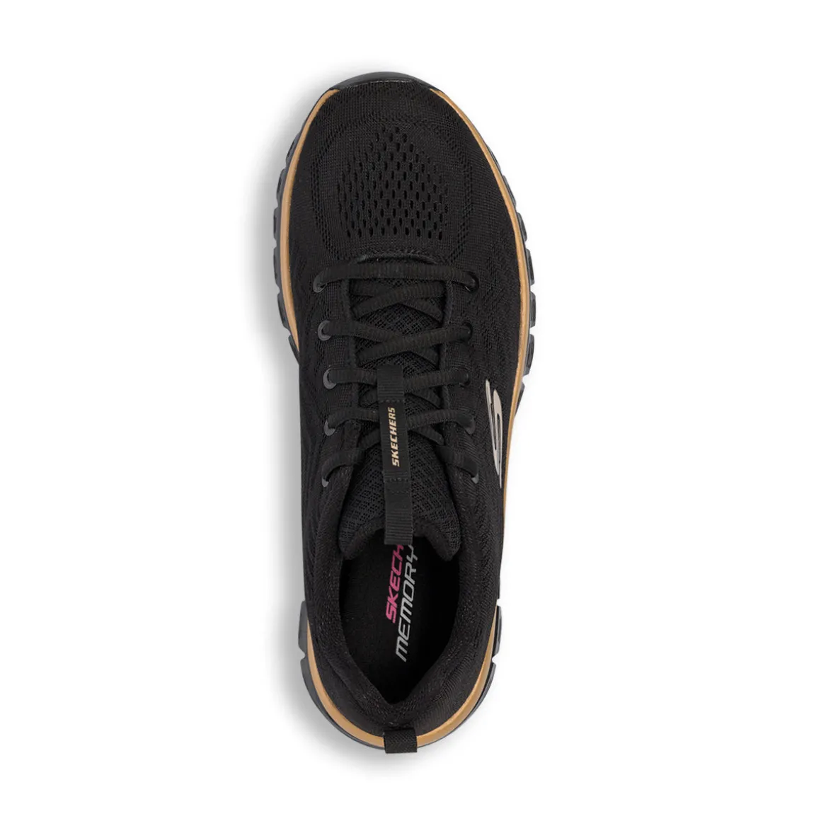 Scarpe da ginnastica nere da donna con sottopiede Memory Foam Skechers Graceful Get Connected