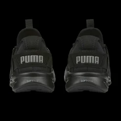 Scarpe da ginnastica nere da ragazzo con logo Puma Softride Enzo Evo Jr