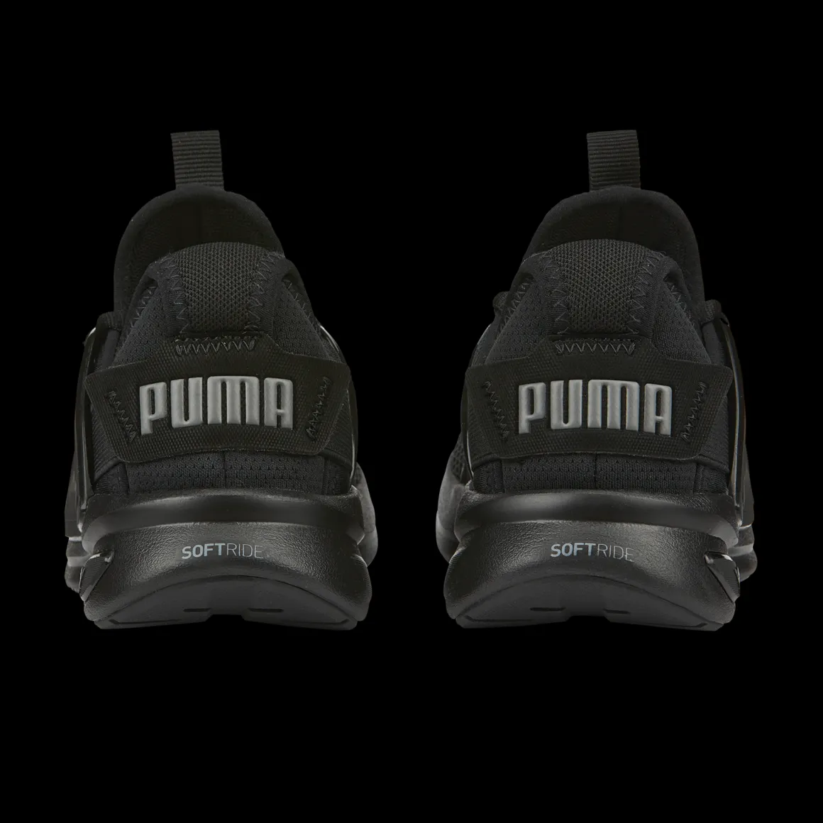 Scarpe da ginnastica nere da ragazzo con logo Puma Softride Enzo Evo Jr