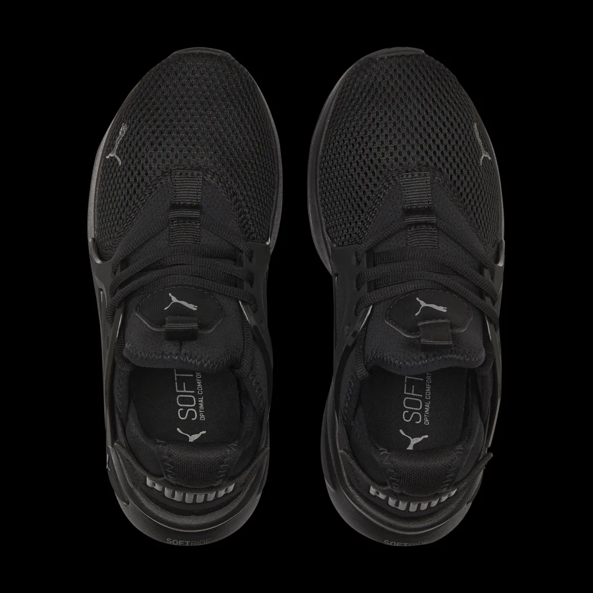 Scarpe da ginnastica nere da ragazzo con logo Puma Softride Enzo Evo Jr
