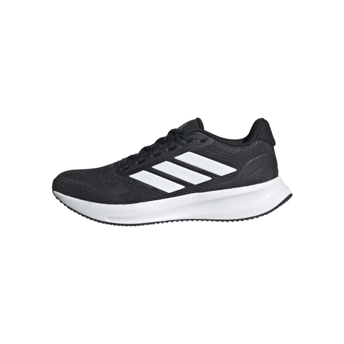 Scarpe da ginnastica nere e bianche da ragazzo con logo adidas Runfalcon 5