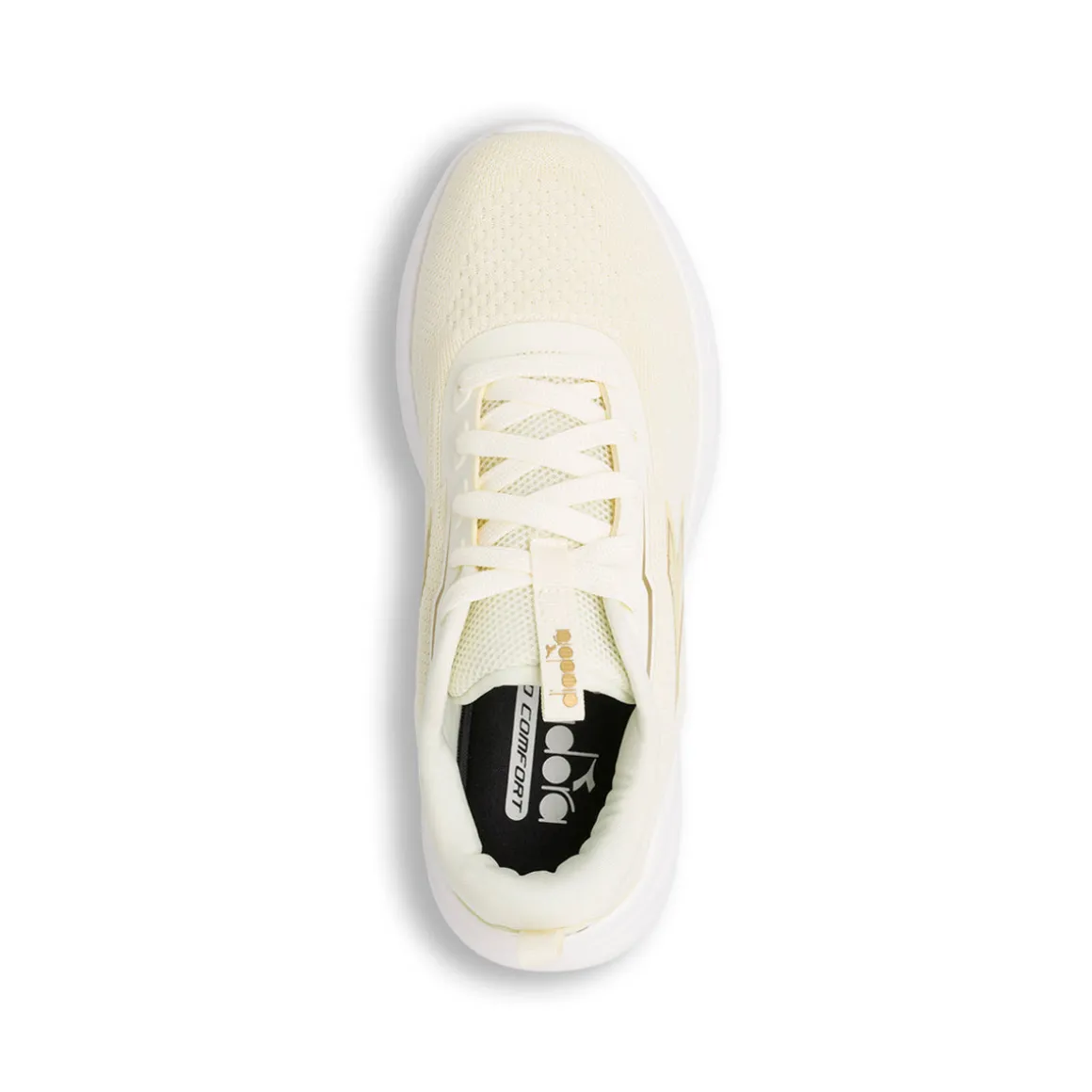 Scarpe da running bianche e gialle effetto sfumato da Donna Diadora
