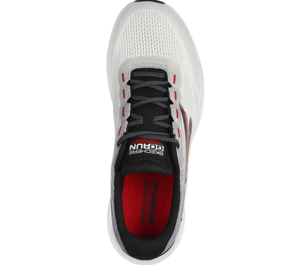 Scarpe da running bianche e grigie da uomo con ammortizzazione Hyper Burst Skechers GO RUN Swirl Tech Speed