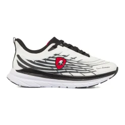Scarpe da running bianche da Uomo con dettagli neri e logo Tonino Lamborghini