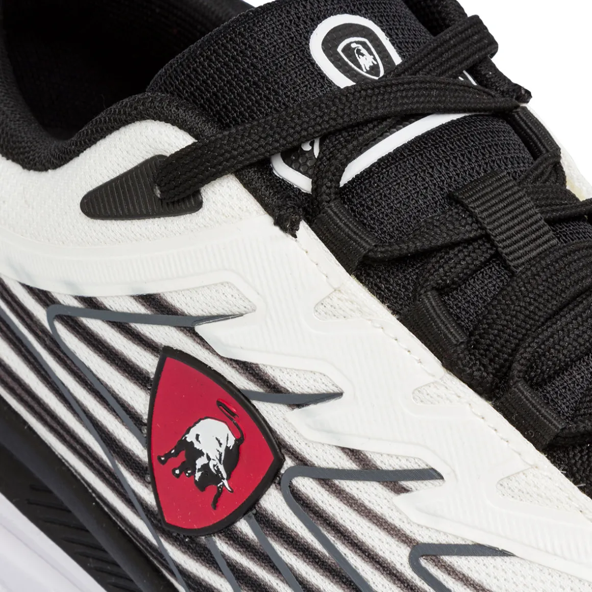 Scarpe da running bianche da Uomo con dettagli neri e logo Tonino Lamborghini