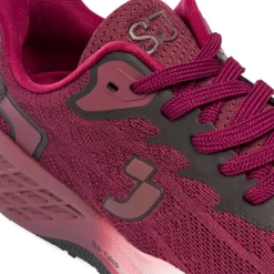 Scarpe da running da donna bordeaux in tessuto tecnico SJ