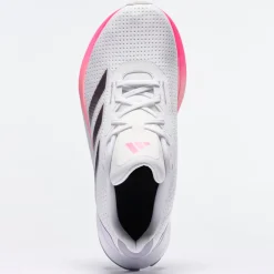 Scarpe da running donna bianche con dettagli rosa e argento adidas Duramo SL