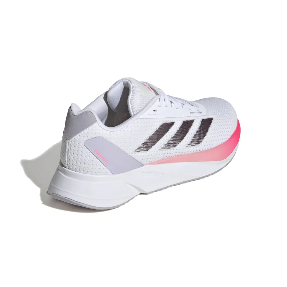 Scarpe da running donna bianche con dettagli rosa e argento adidas Duramo SL