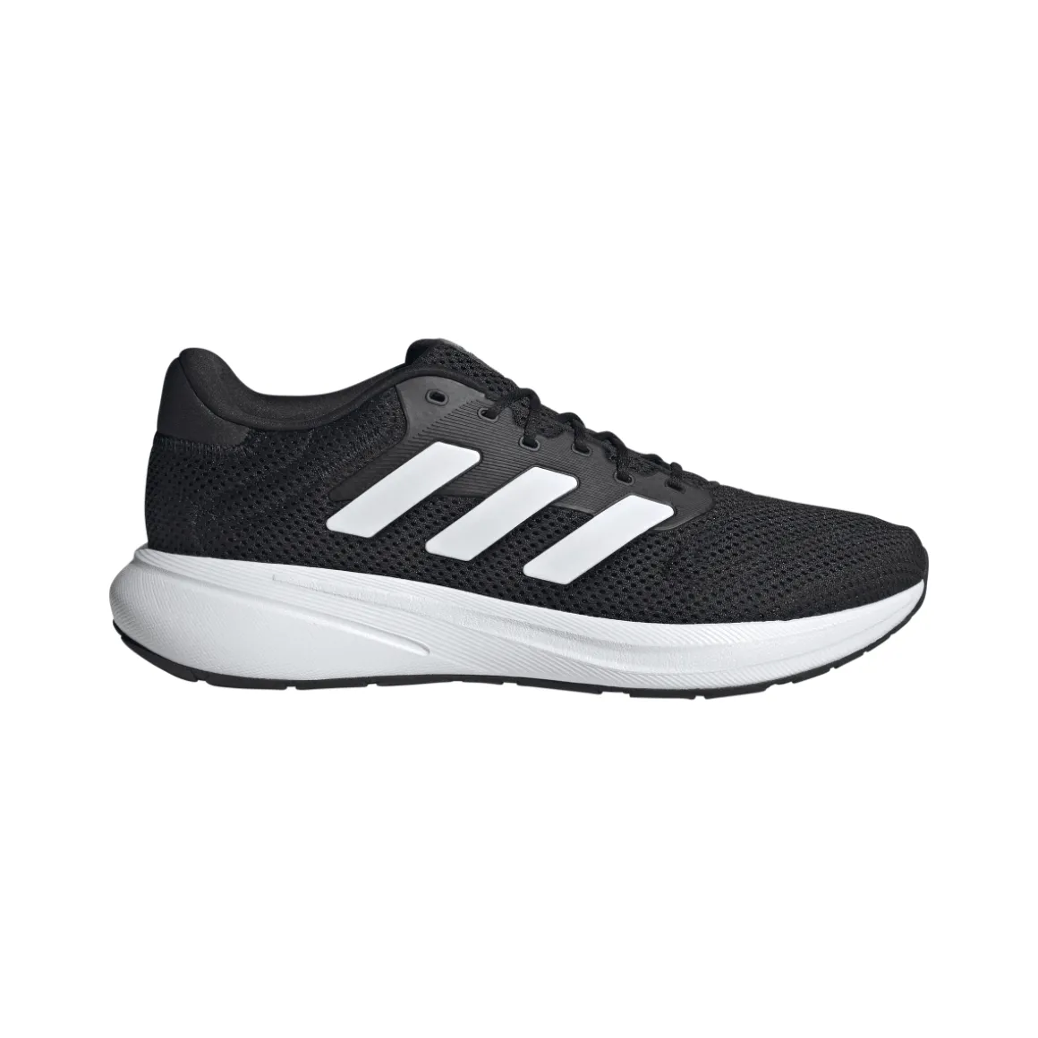 Scarpe da running nere con dettaglio logo bianco laterale adidas
