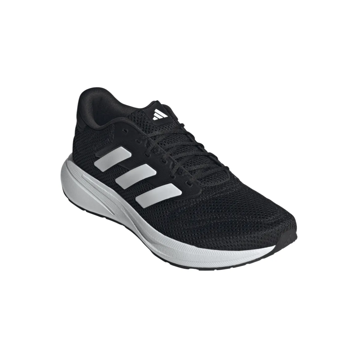 Scarpe da running nere con dettaglio logo bianco laterale adidas