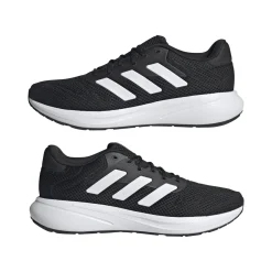 Scarpe da running nere con dettaglio logo bianco laterale adidas