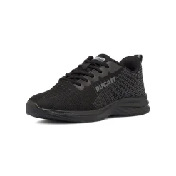 Scarpe da running nere da Uomo in tessuto traspirante con logo Ducati