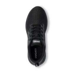Scarpe da running nere da Uomo in tessuto traspirante con logo Ducati