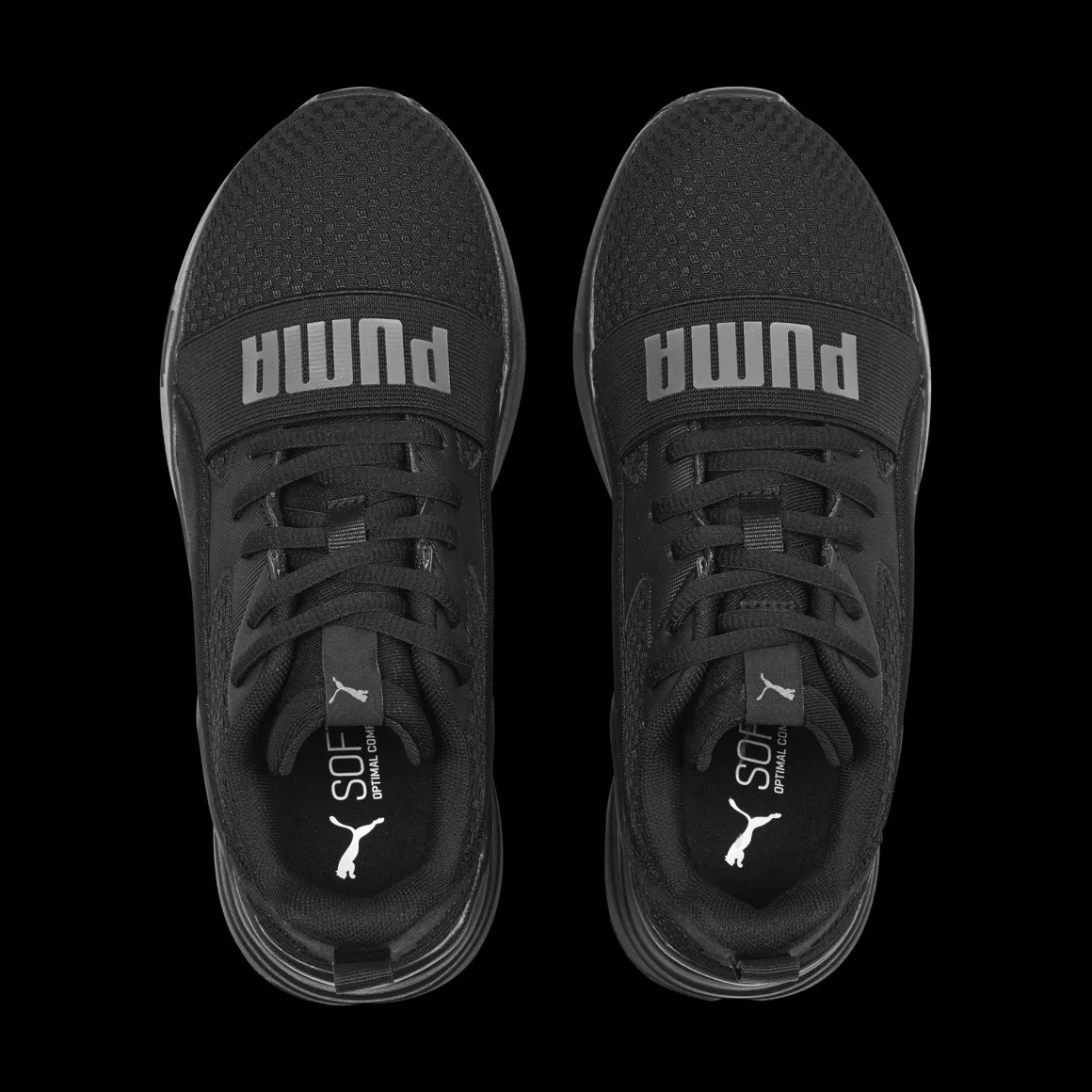 Scarpe da running nere da ragazzo con logo Puma Wired Run Pure Jr
