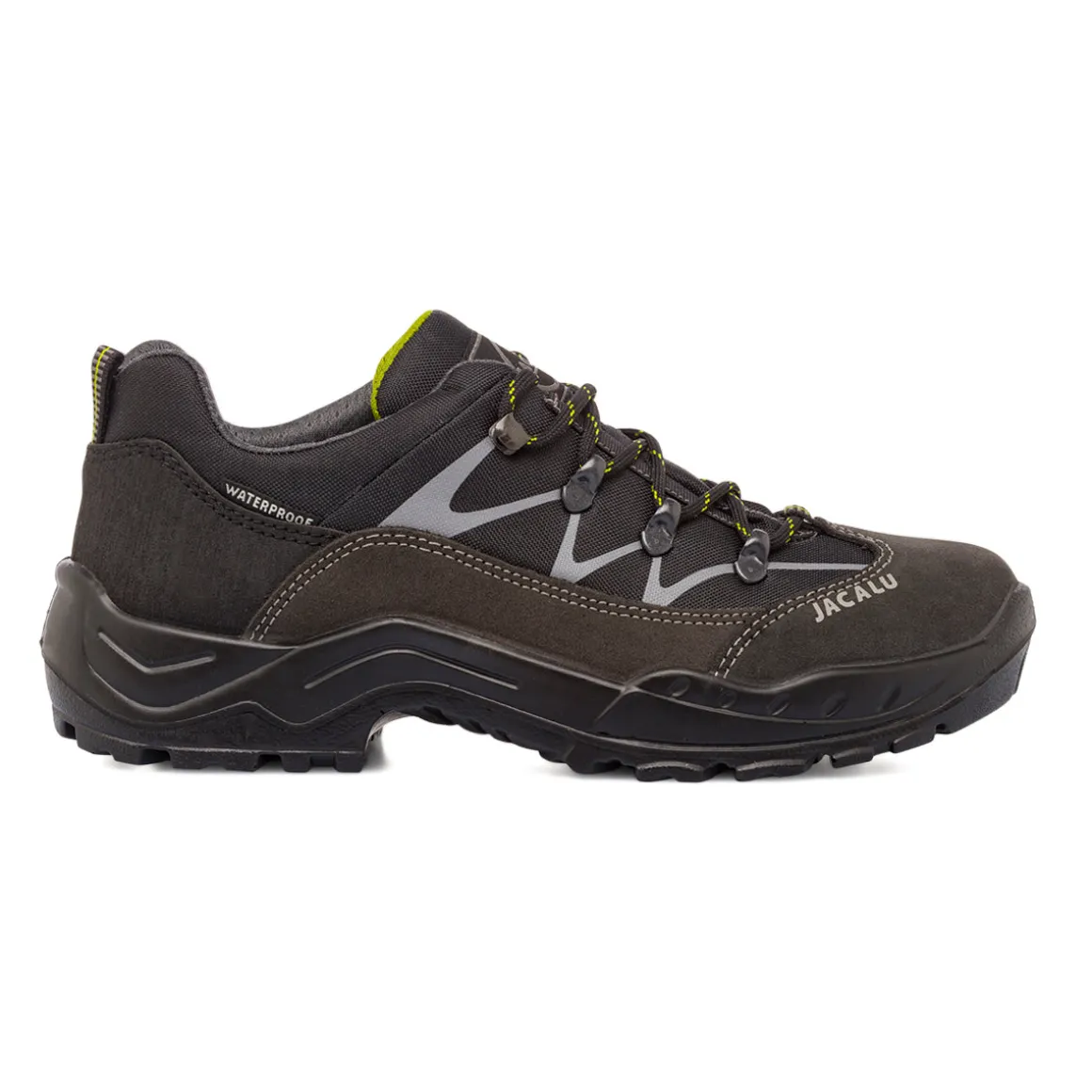 Scarpe da Trekking uomo grigie con lacci gialli Jacalu