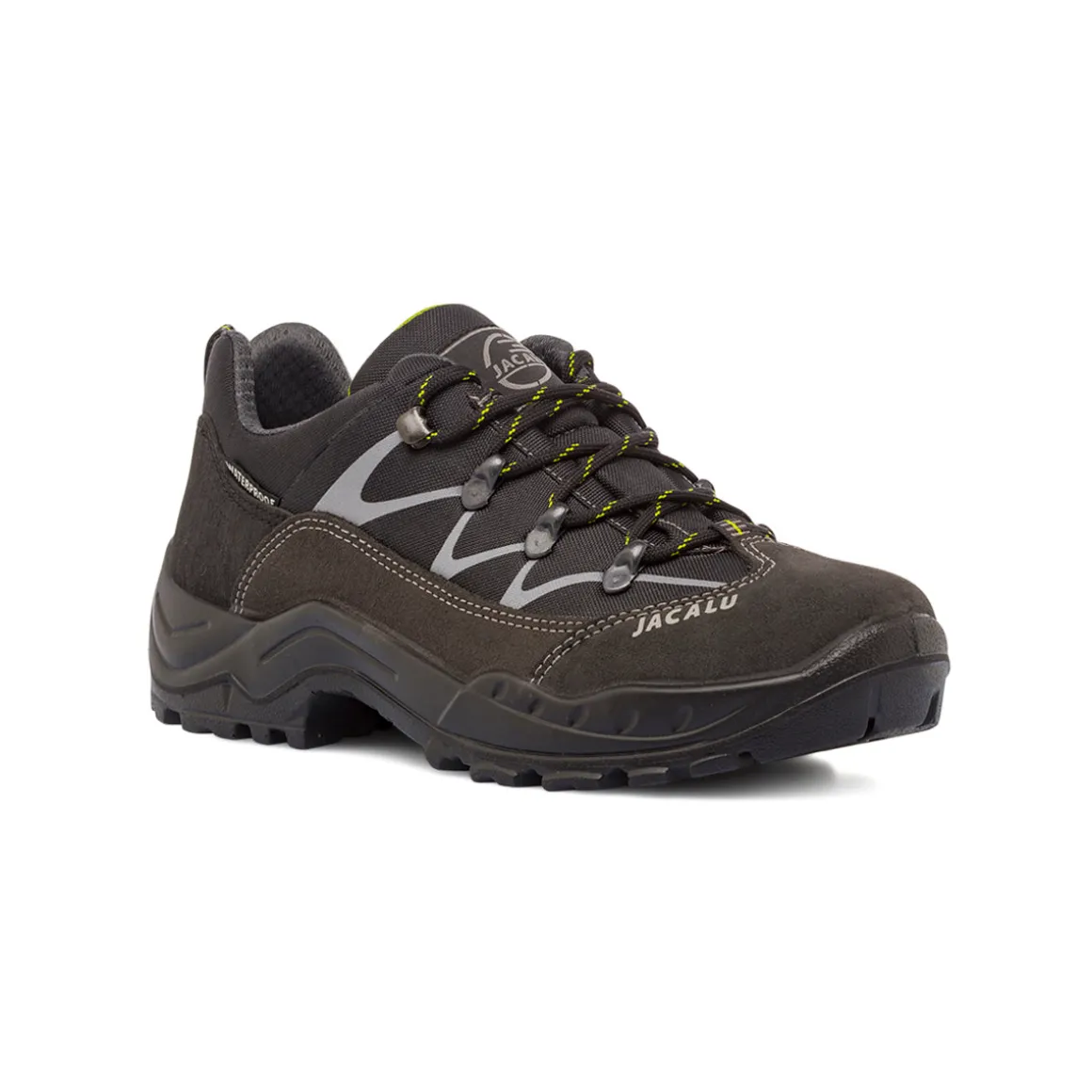 Scarpe da Trekking uomo grigie con lacci gialli Jacalu