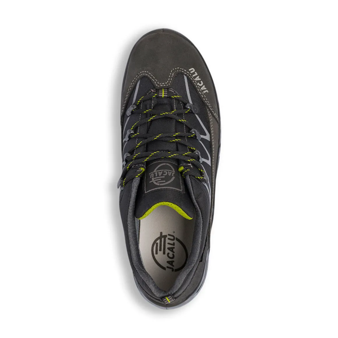 Scarpe da Trekking uomo grigie con lacci gialli Jacalu