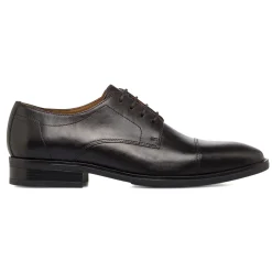 Scarpe da Uomo Derby in Pelle Nere Primopiano