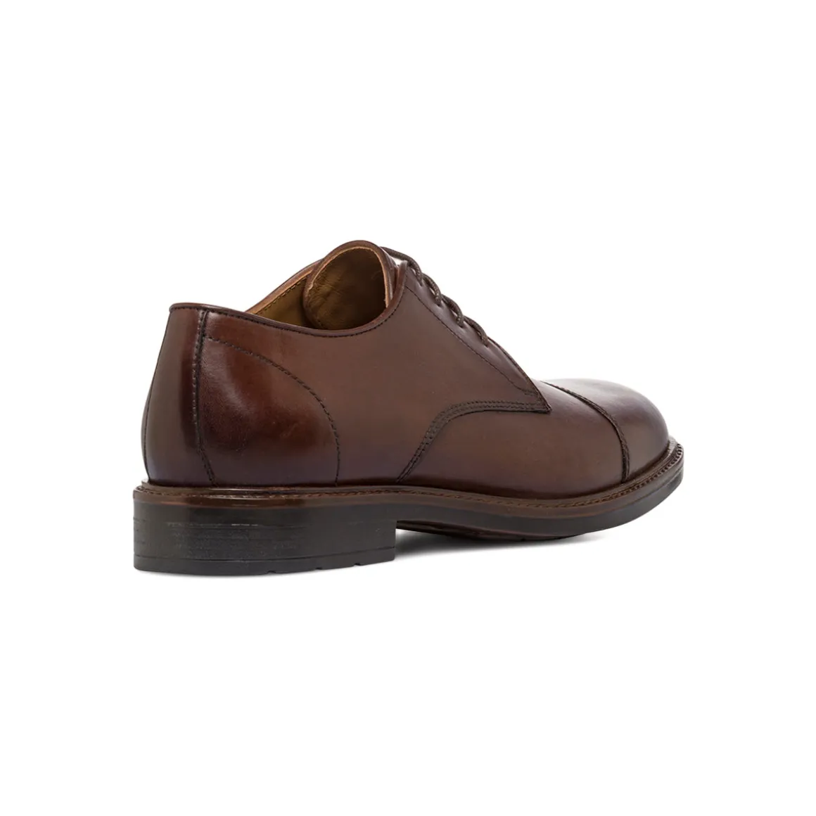 Scarpe da Uomo Derby in Pelle Marrone Primopiano