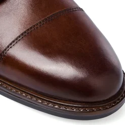 Scarpe da Uomo Derby in Pelle Marrone Primopiano