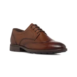 Scarpe Derby Marroni da Uomo con lavorazione Brogue Primopiano