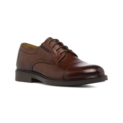 Scarpe Eleganti da Uomo in Pelle Marrone con Allacciatura Derby Primopiano