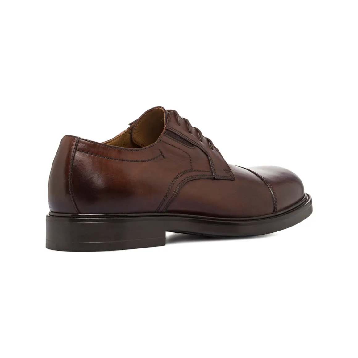 Scarpe Eleganti da Uomo in Pelle Marrone con Allacciatura Derby Primopiano