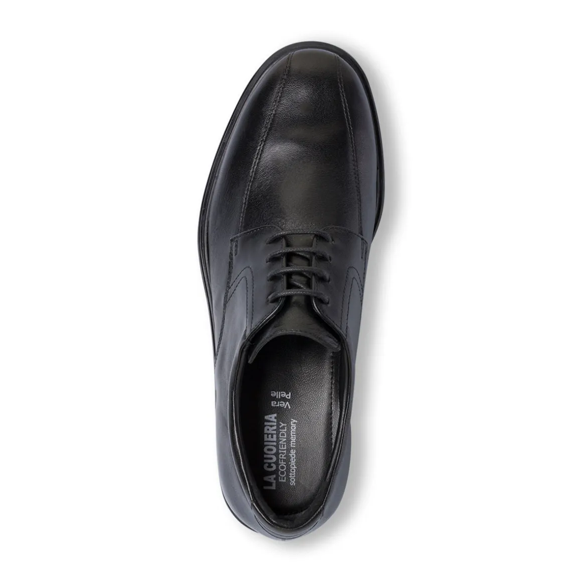 Scarpe Eleganti da Uomo Nere in Pelle con Allacciatura Derby La Cuoieria