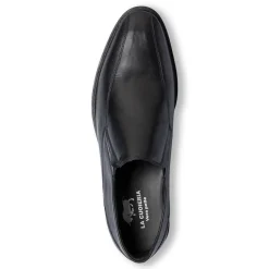 Scarpe eleganti da uomo nere in pelle senza allacciatura La Cuoieria