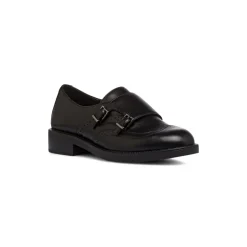 Scarpe nere monk-strap nere da donna con doppia fibbia Swish Jeans