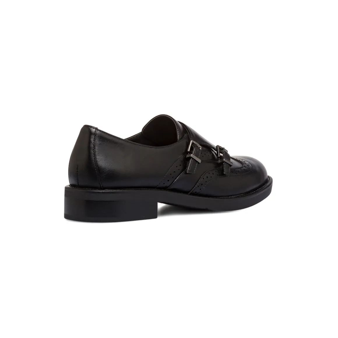 Scarpe nere monk-strap nere da donna con doppia fibbia Swish Jeans