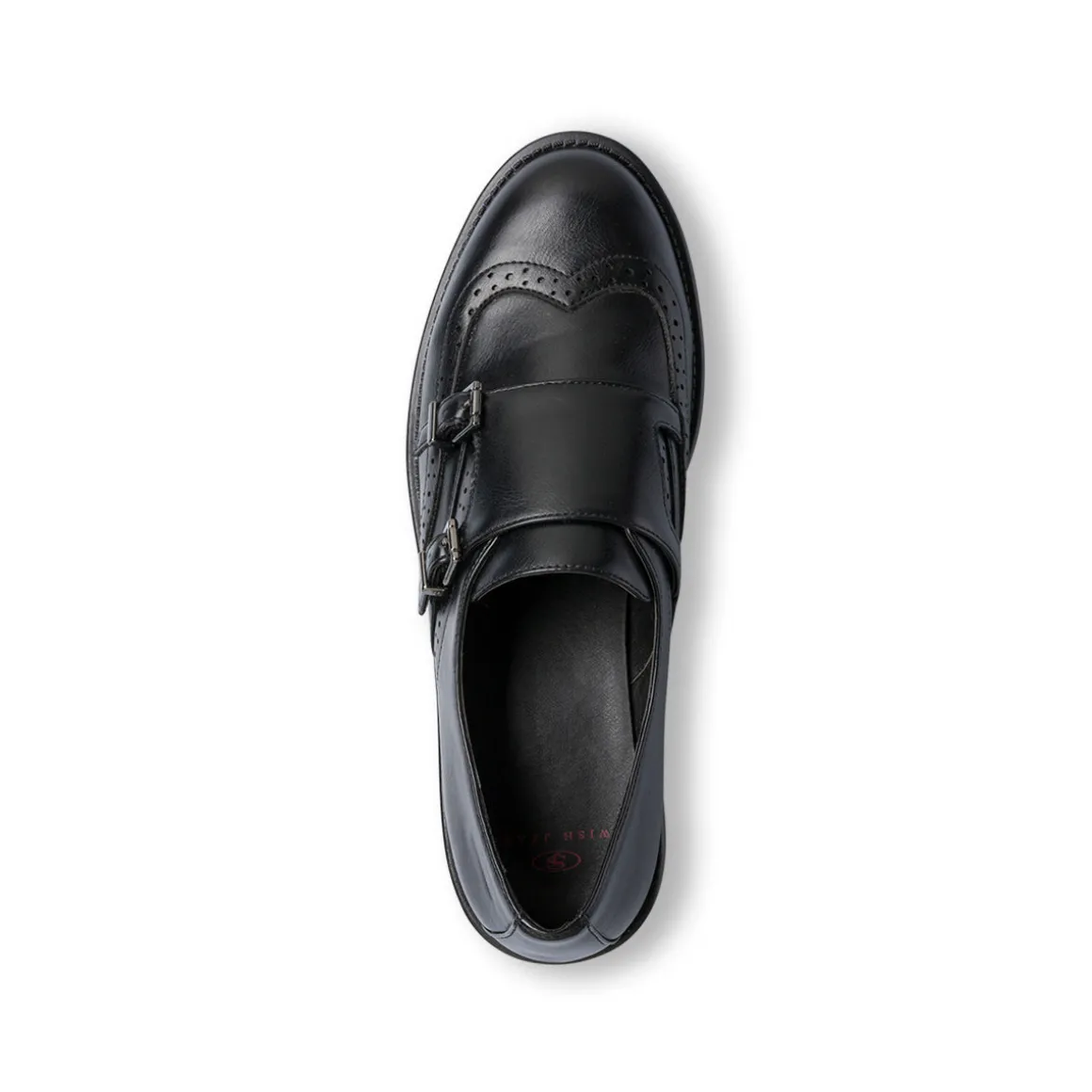 Scarpe nere monk-strap nere da donna con doppia fibbia Swish Jeans