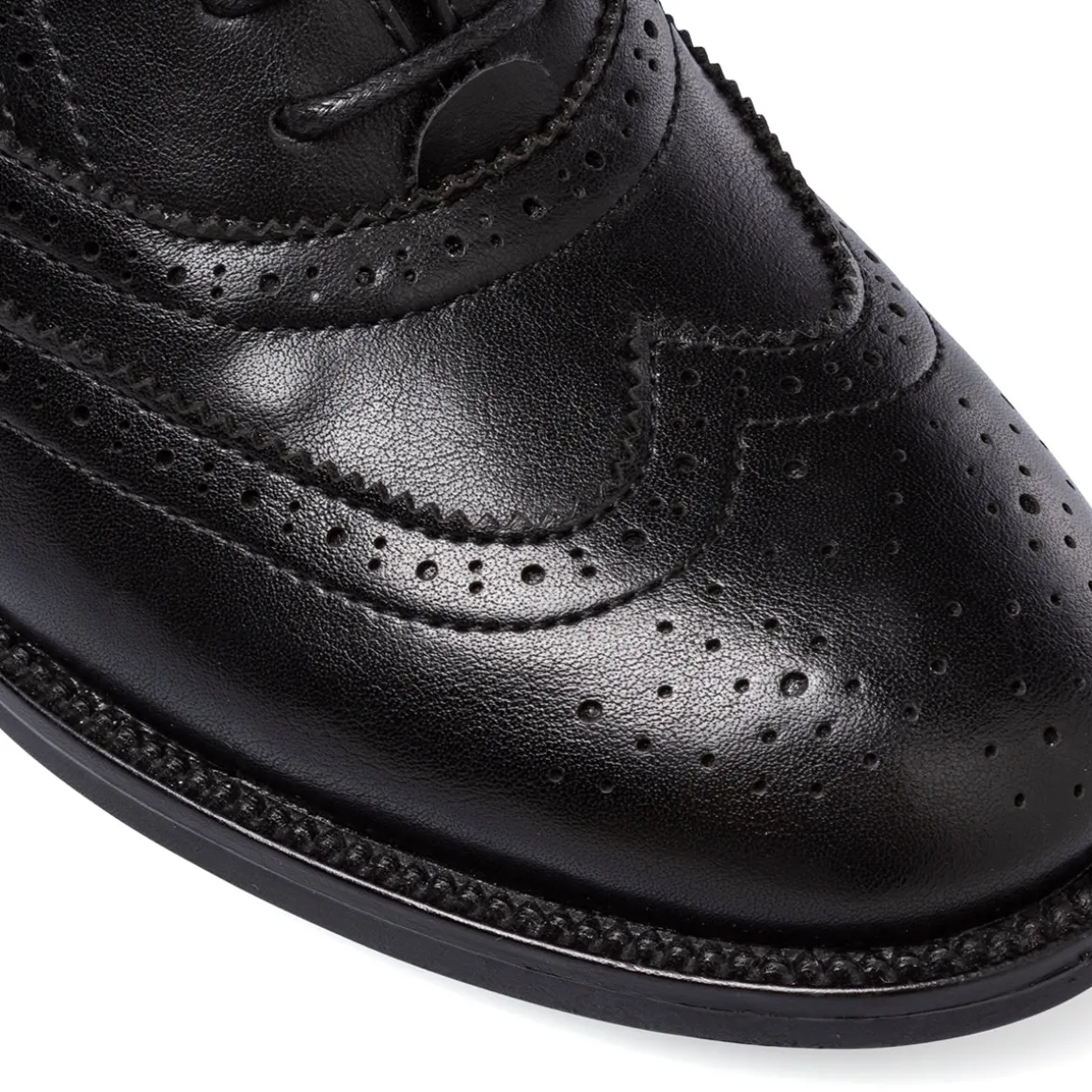Scarpe Oxford nere da Donna con dettaglio Brogue Lora Ferres
