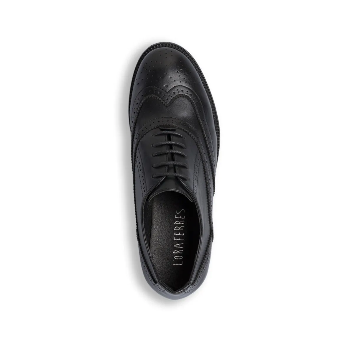 Scarpe Oxford nere da Donna con dettaglio Brogue Lora Ferres