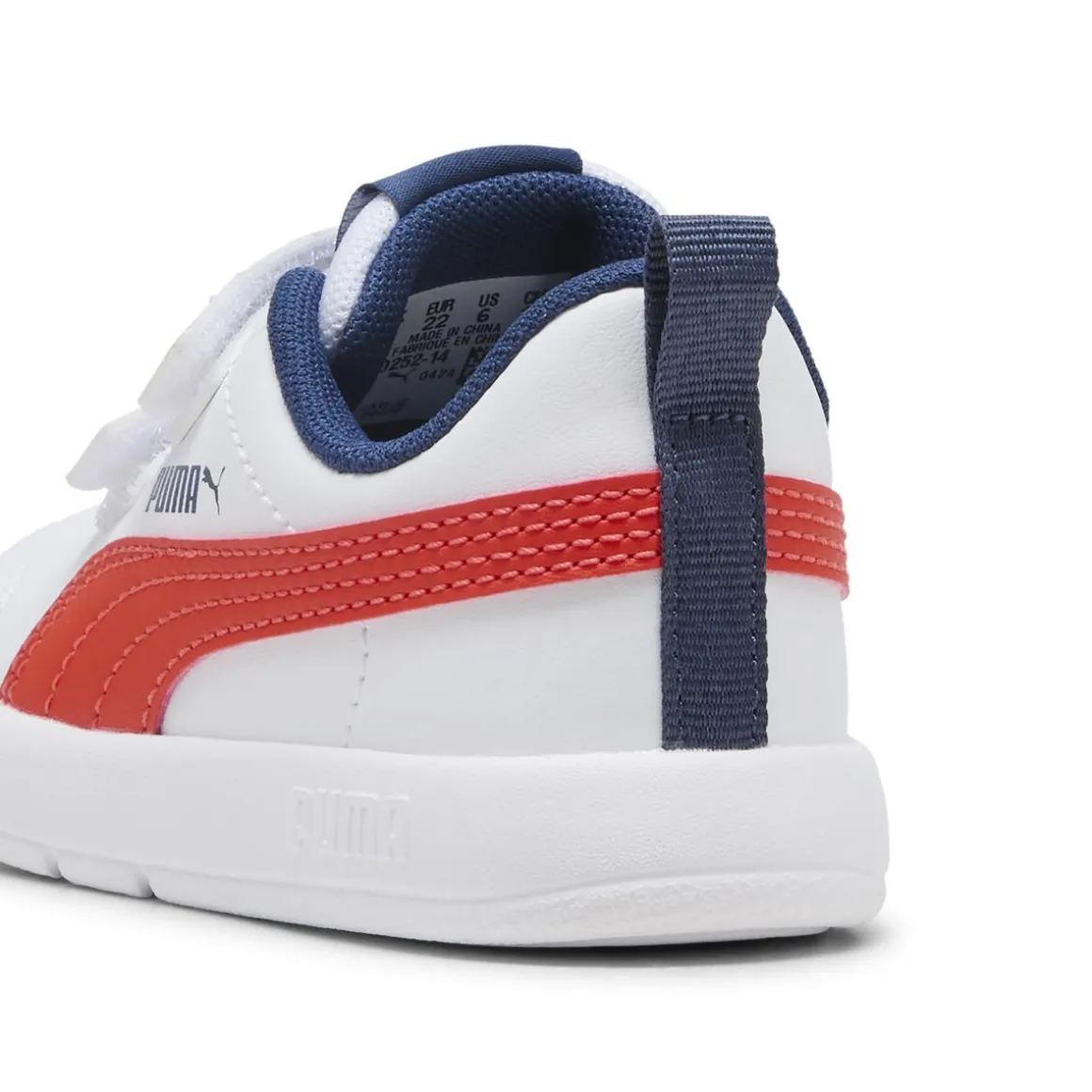 Scarpe Primi passi bianche da Bambino con chiusura a strappo Courtflex V3 V Puma